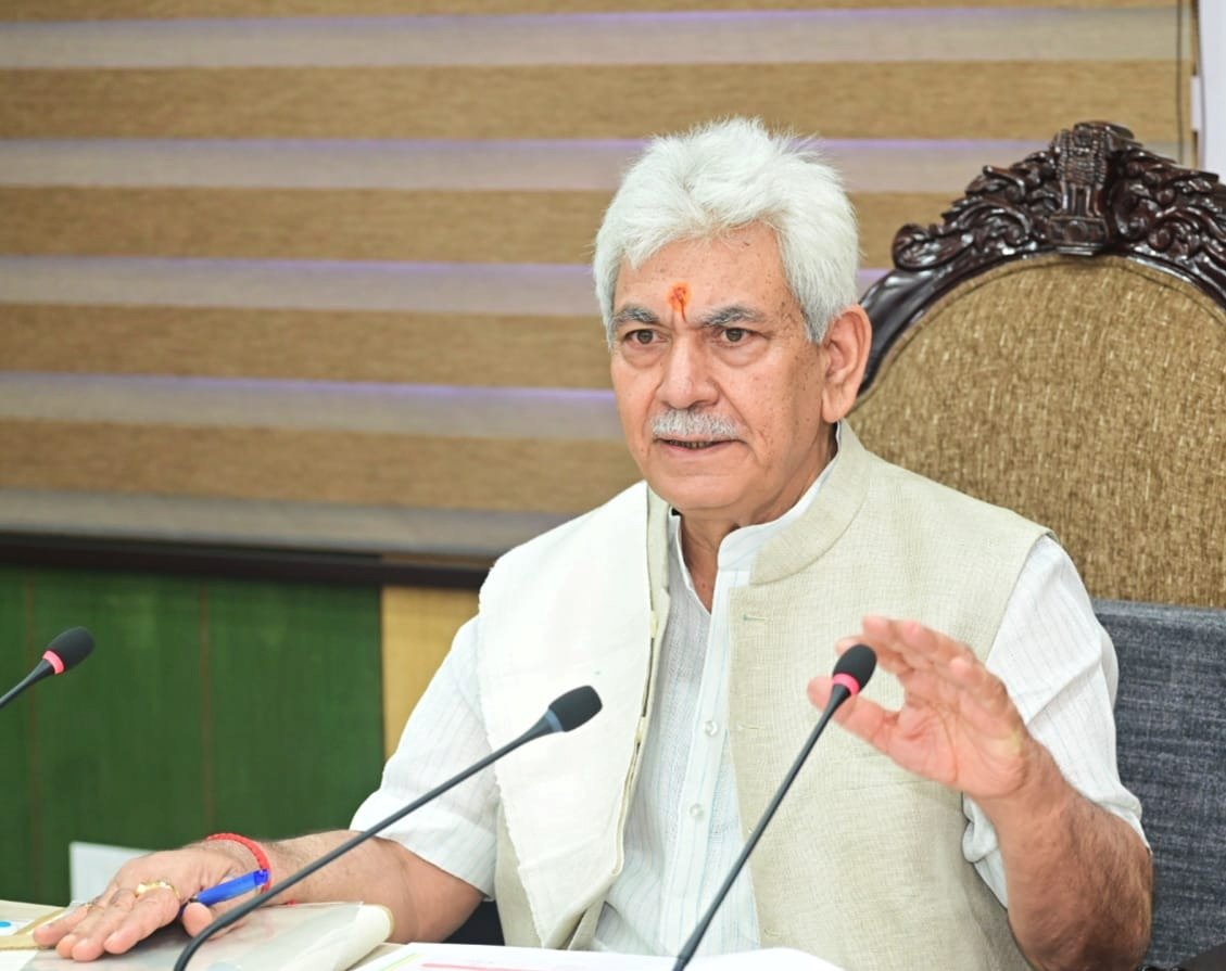 'Lieutenant Governor Manoj Sinha today chaired a high-level meeting to review skill development,'