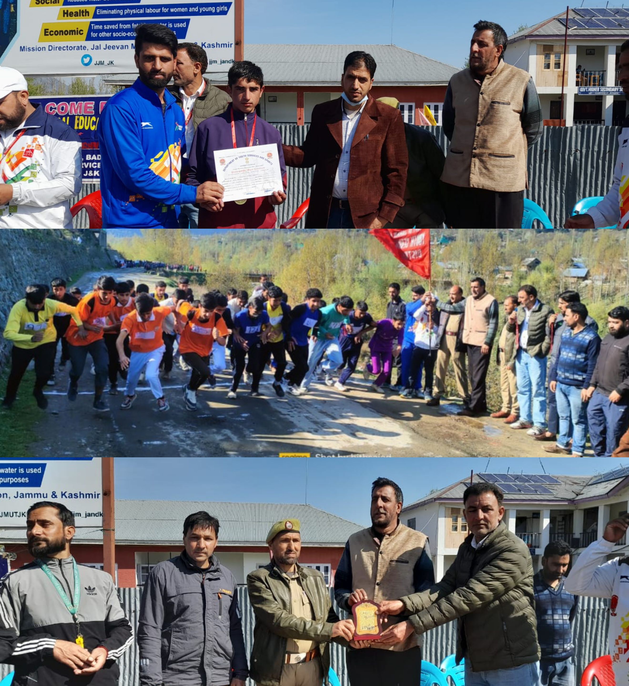 'ZPEO Hardu Panzoo Organised Inter School Cross Country  Race was Flagged off by SHO Hardu Panzoo'