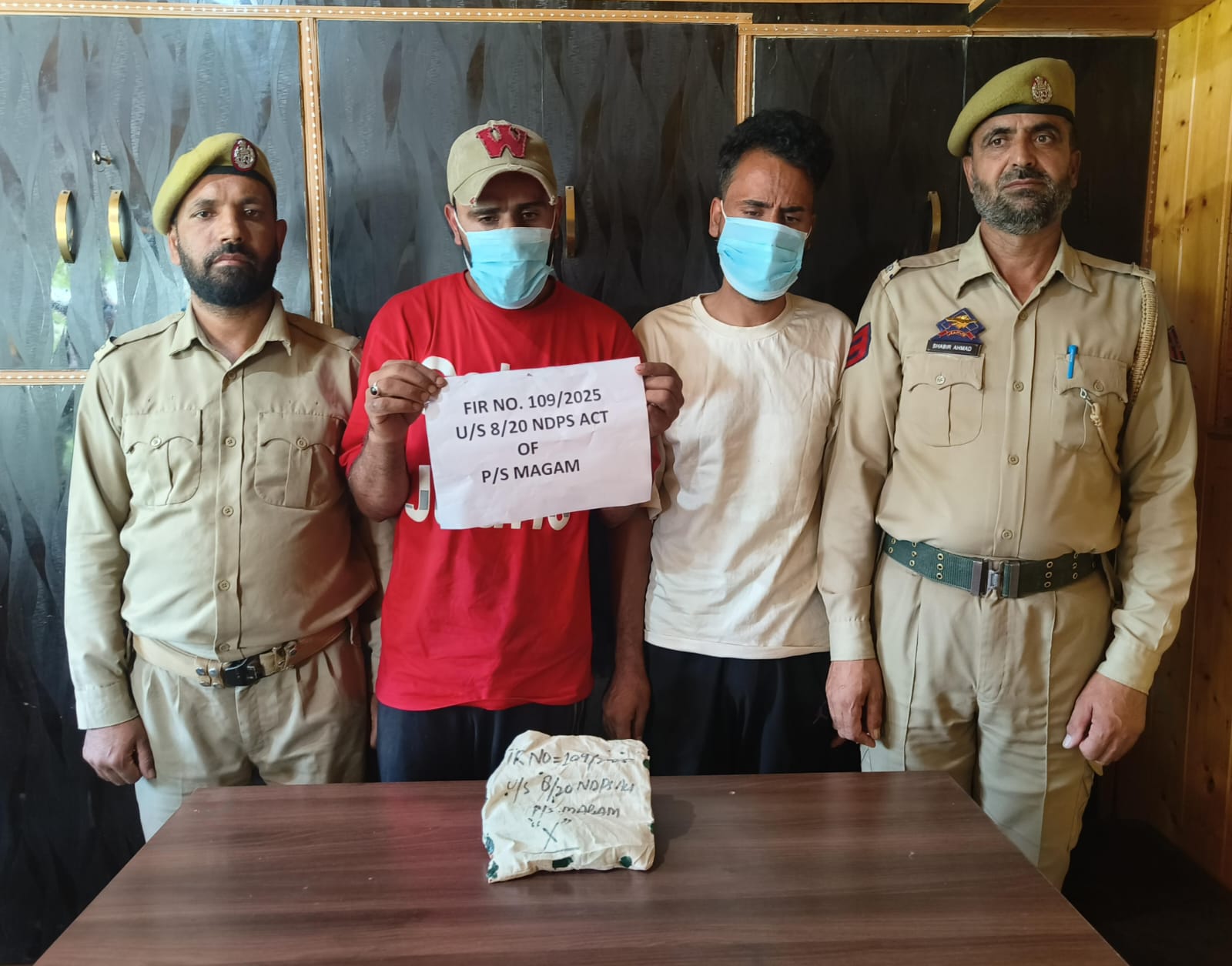 'Budgam Police Arrest Two Drug Peddlers in Narbal, Charas Recovered'