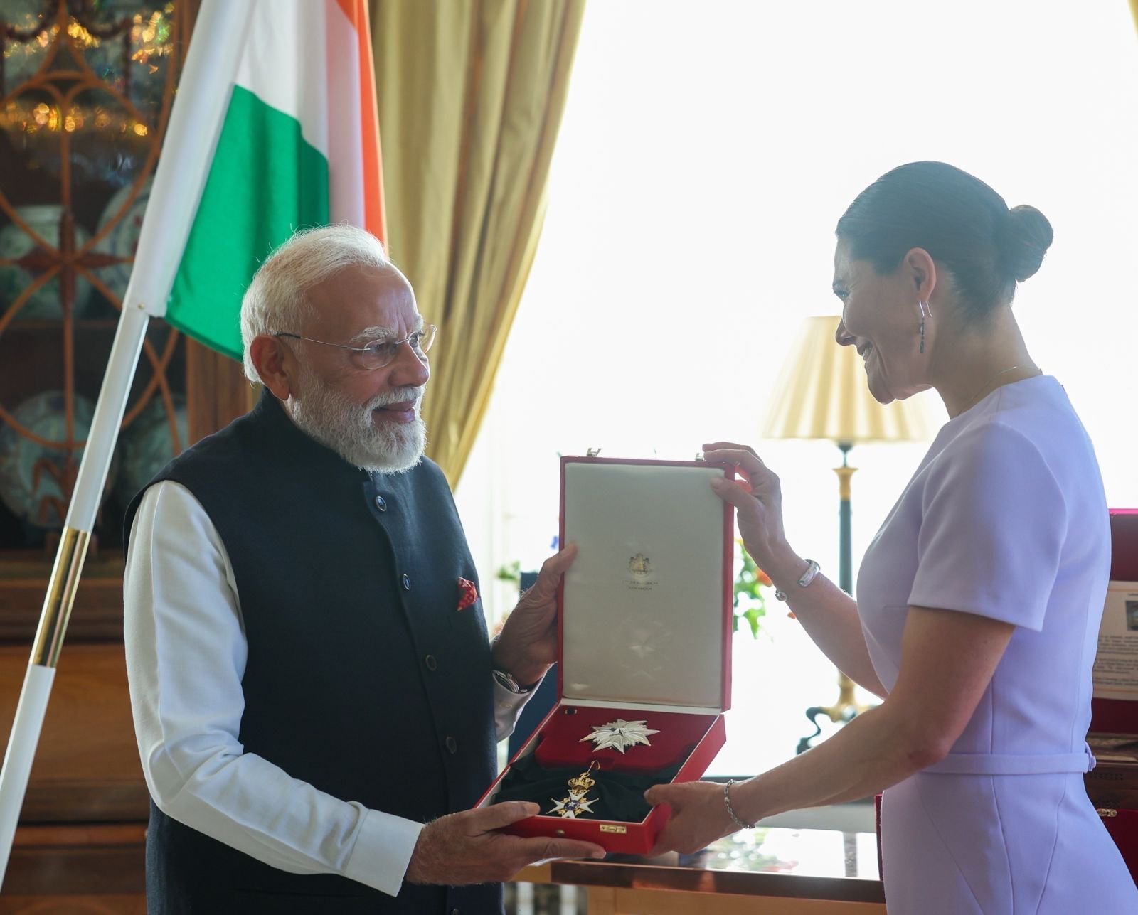'Sweden Confers Highest Civilian Honour on PM Modi, Strengthening Bilateral Strategic Partnership,  PM Modi Becomes First Asian Leader to Receive Sweden’s Prestigious Royal Order of the Polar Star '