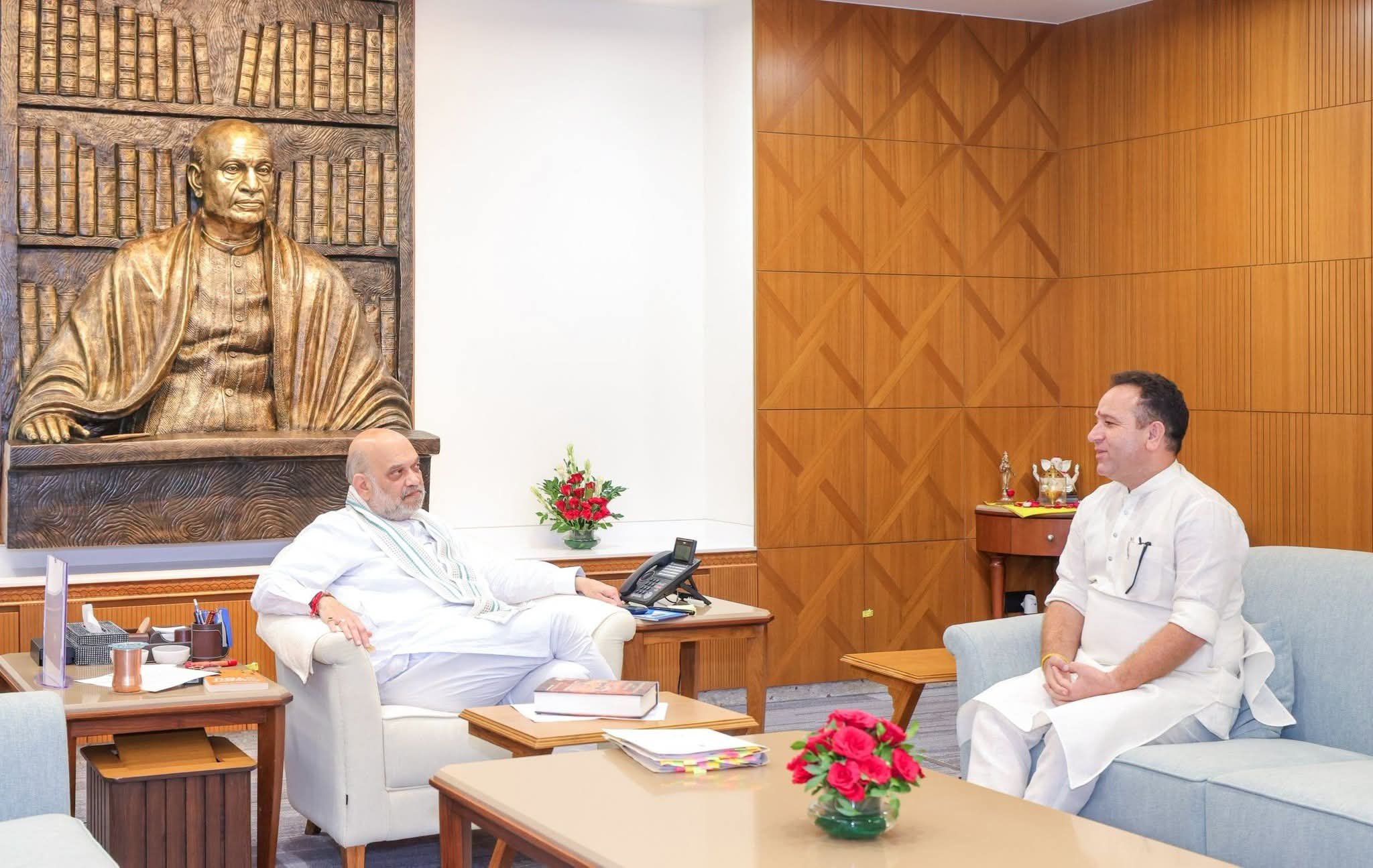 'Sunil Sharma Meets Amit Shah in New Delhi, Discusses Key J&K Issues'
