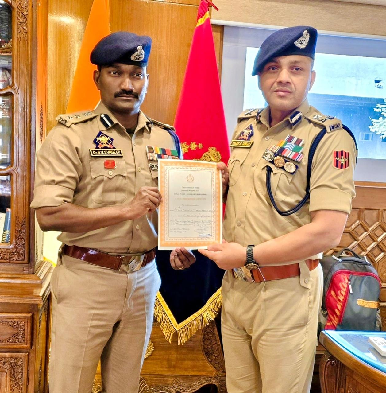 'IGP Kashmir Felicitates Srinagar Police Team for Busting Inter-State Narcotics Network'