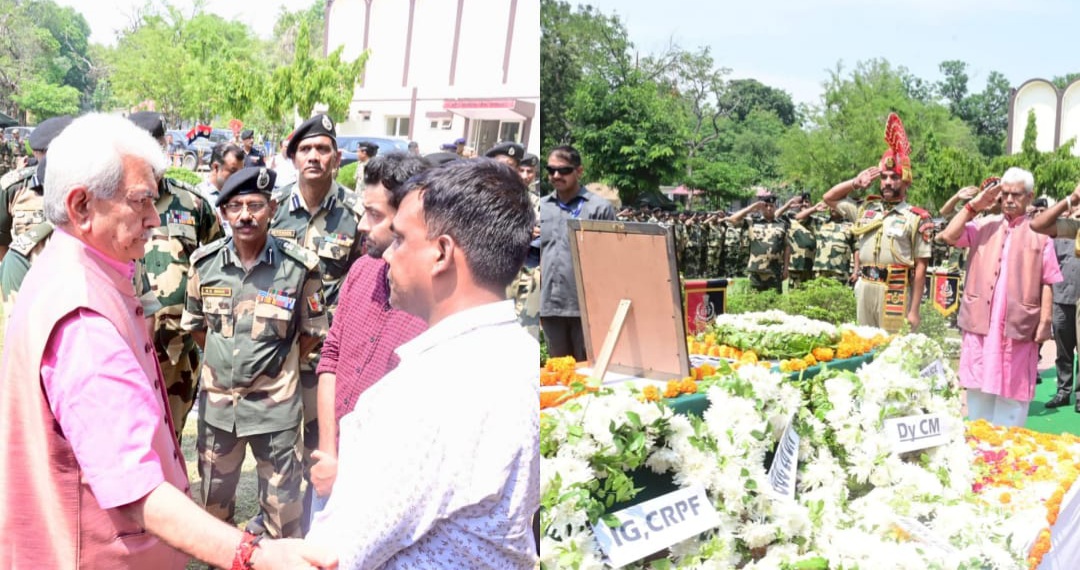 'LG Manoj Sinha Pays Tribute to BSF Martyr Sub Inspector Md. Imteyaz'