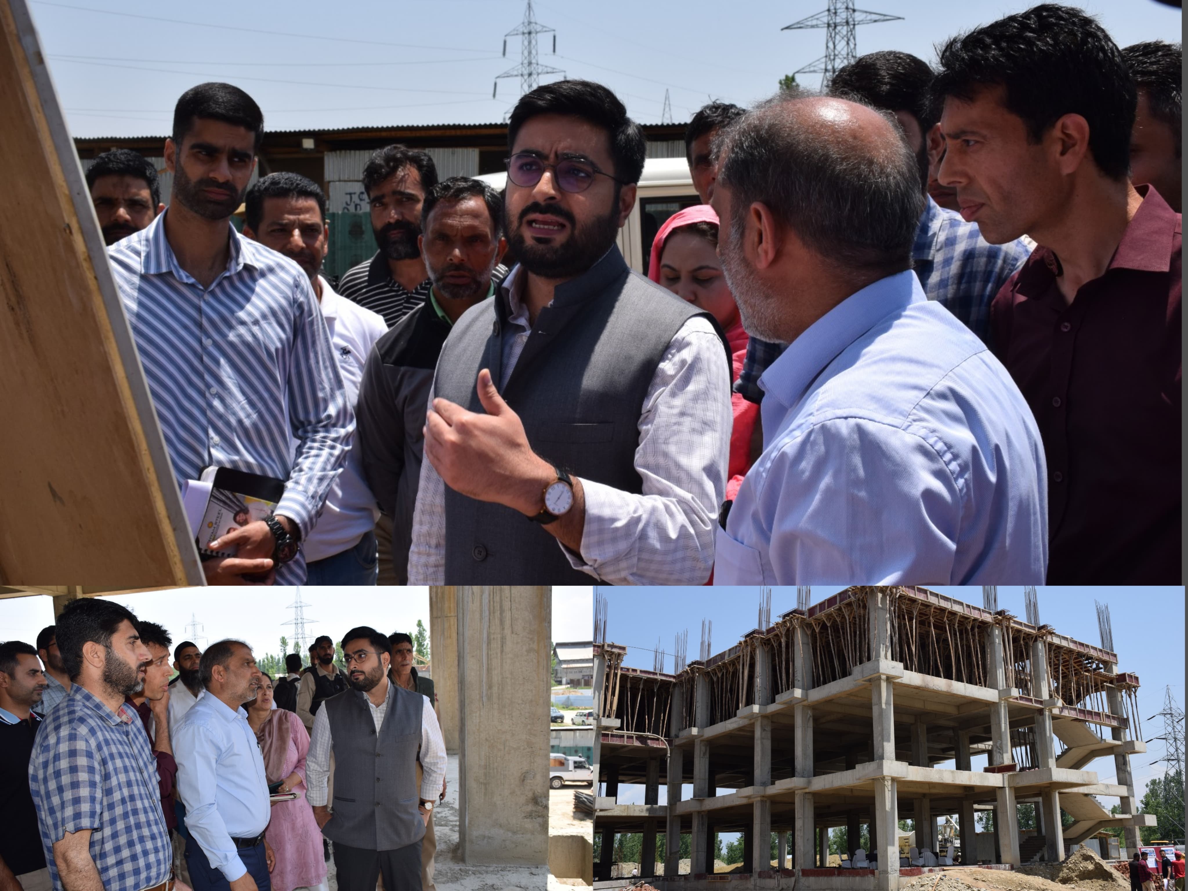 'DC Budgam Reviews Progress on 125-Bedded District Hospital and 100-Bedded Critical Care Unit'
