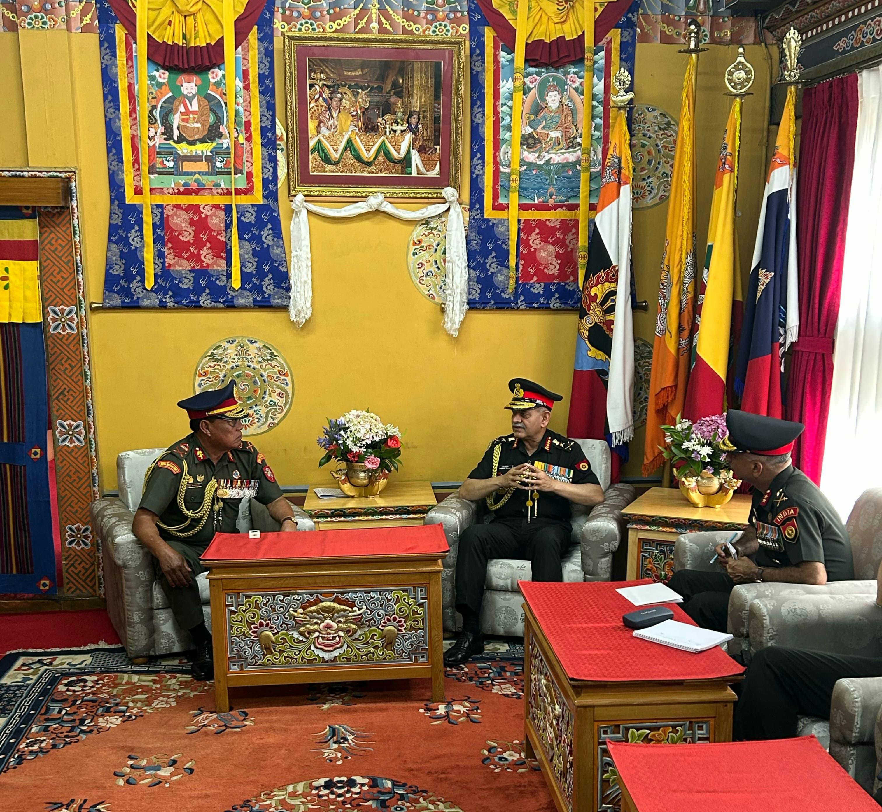 'COAS General Upendra Dwivedi Visits Bhutan to Strengthen Bilateral Defence Cooperation and strategic ties between two countries'