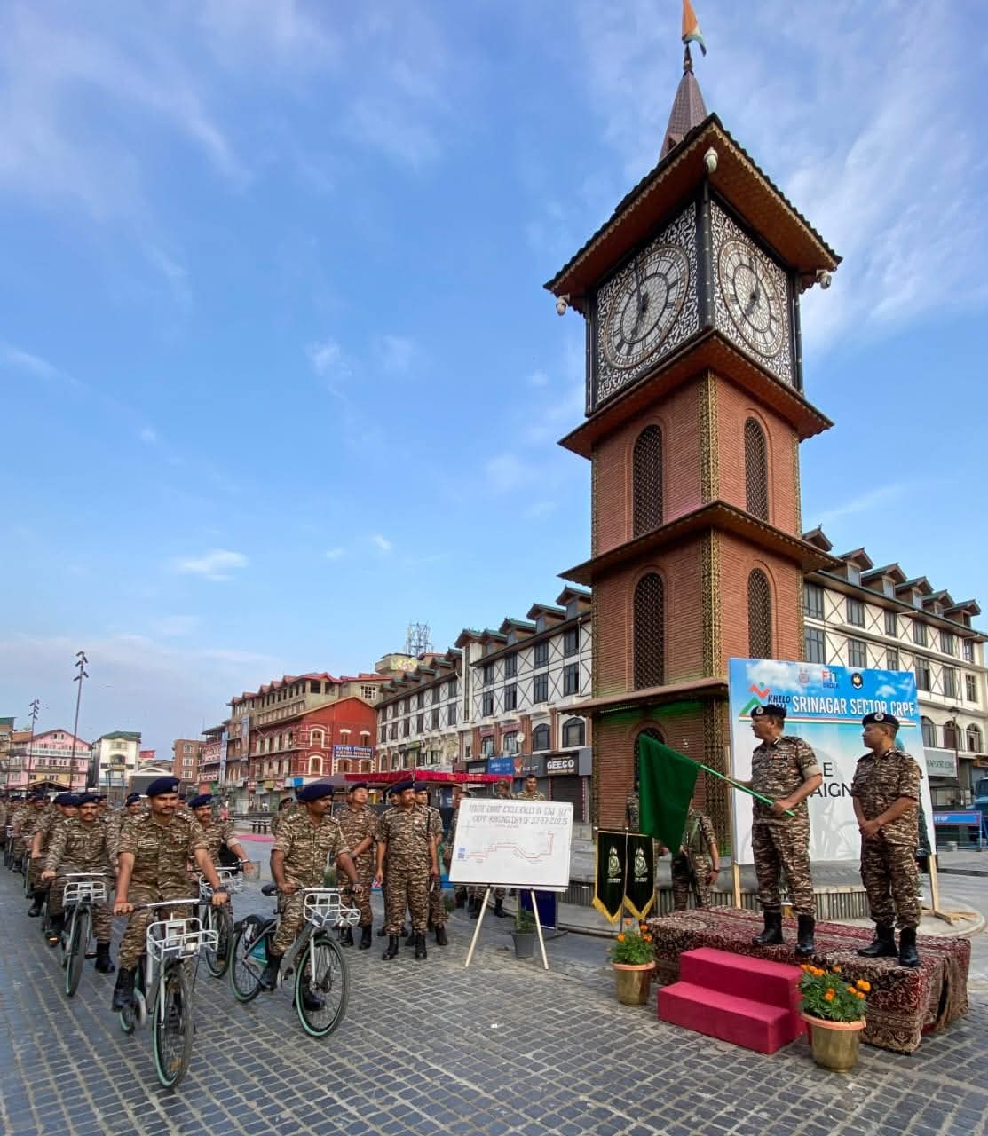'CRPF Organises Cycle Campaign Under Fit India Initiative in Srinagar'