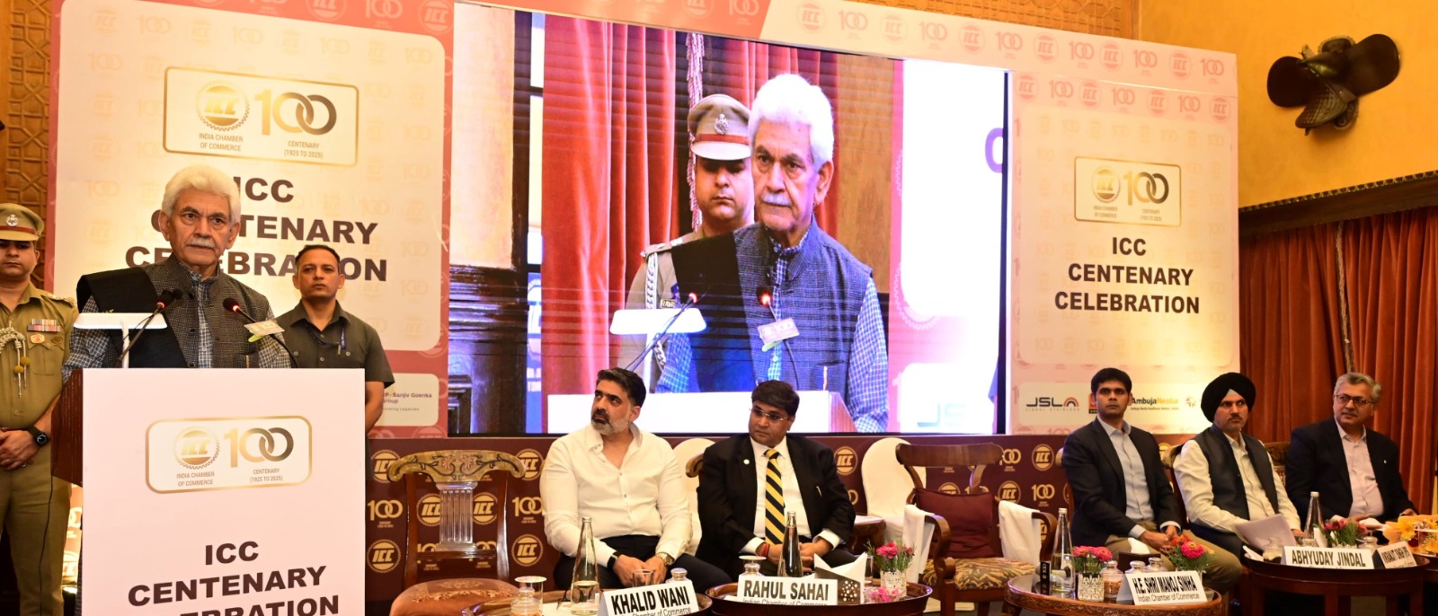 'LG Sinha Calls ICC Meet in Srinagar a Bold Message of Growth and Resilience'
