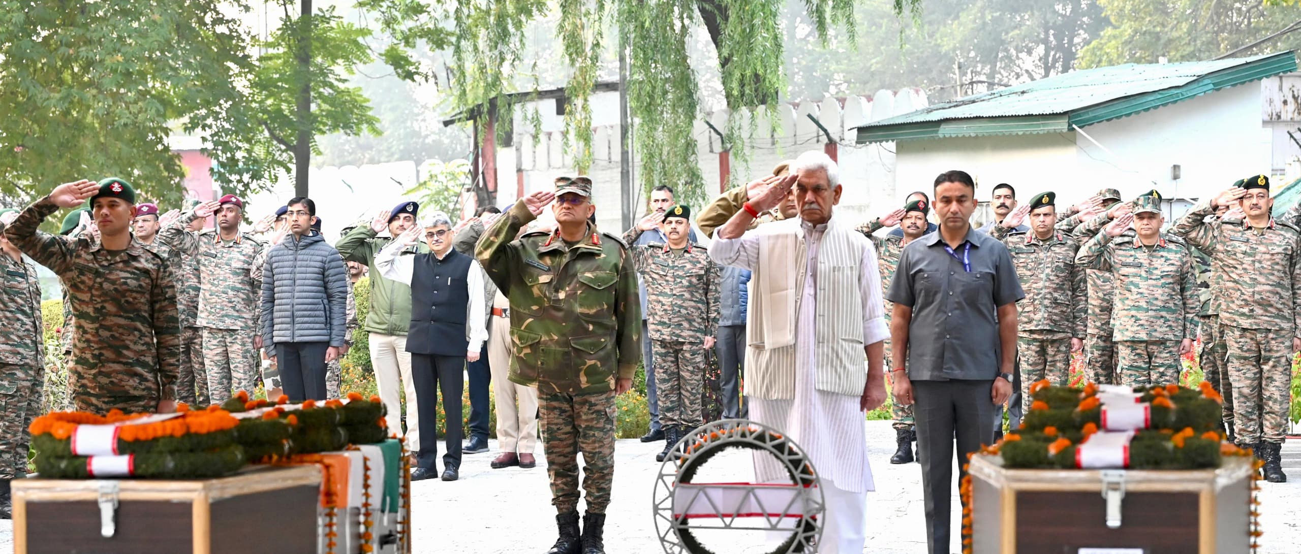 'LG Manoj Sinha Pays Tribute to Army Bravehearts in Srinagar'