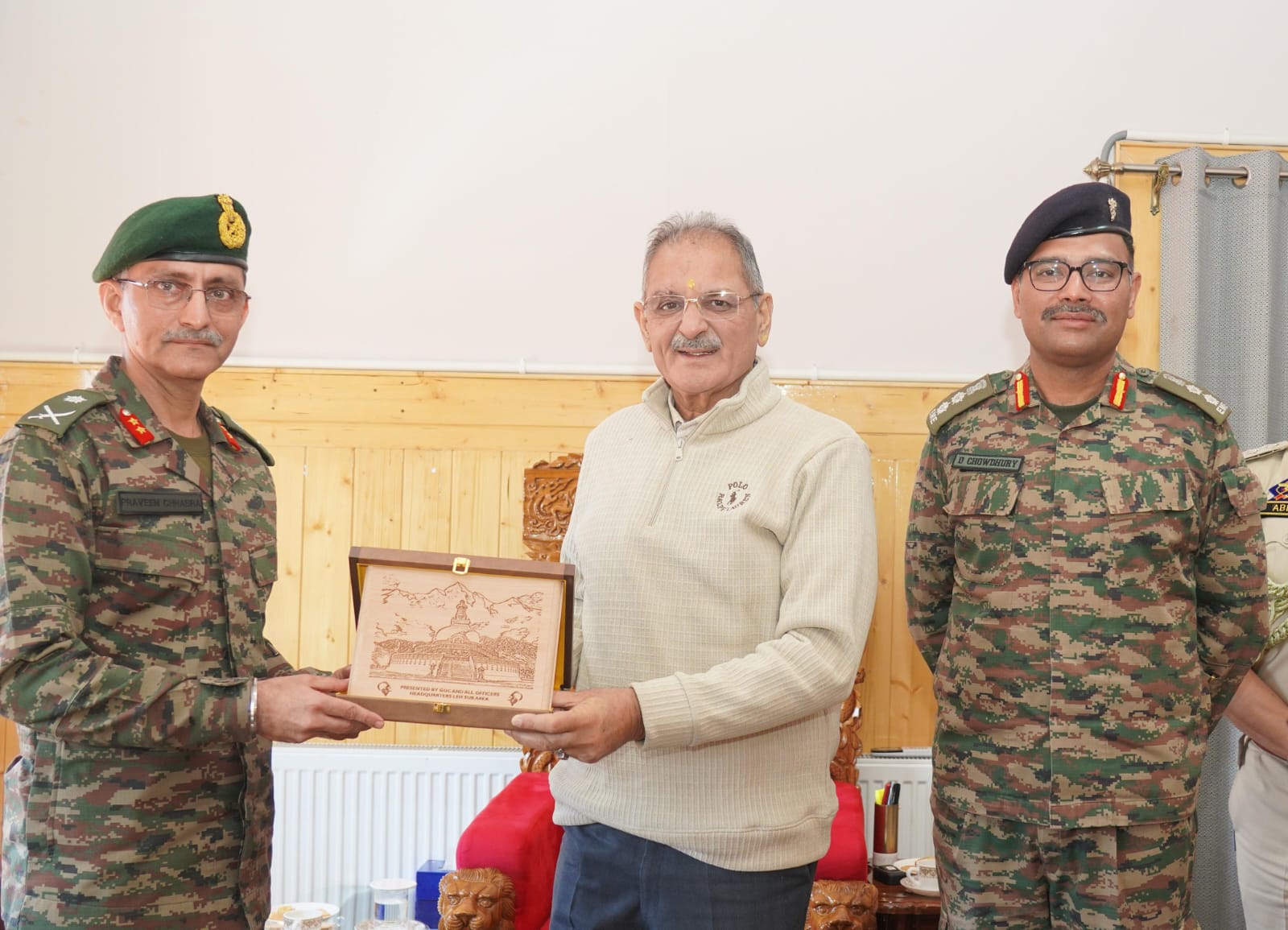 'Major General Praveen Chhabra calls on Lt Governor Kavinder Gupta Focus on environmental management, waste treatment, and livelihood generation in Ladakh'