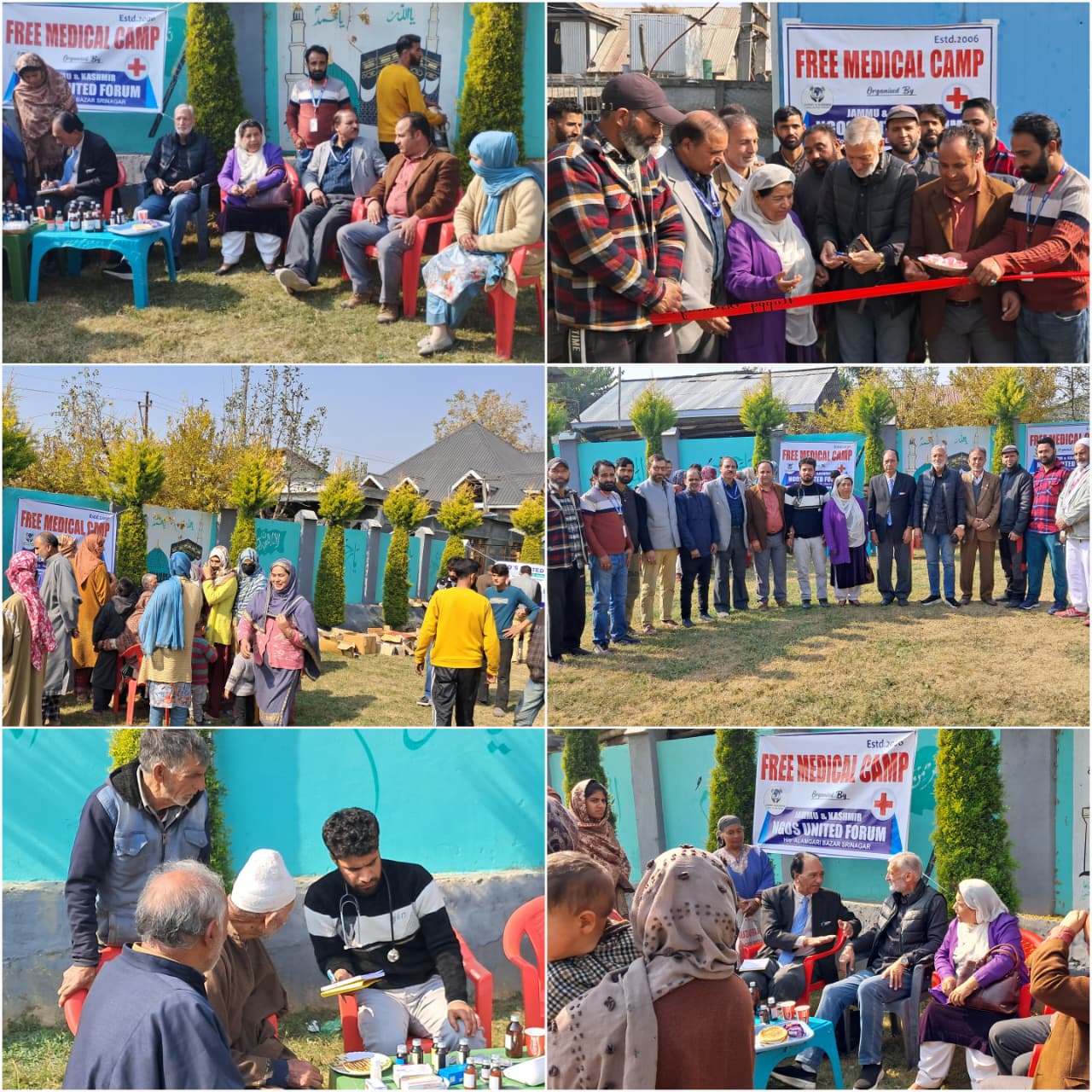 'Free Medical Camp Organized by NGOs United Forum at Daslipora Pattan, Baramulla'