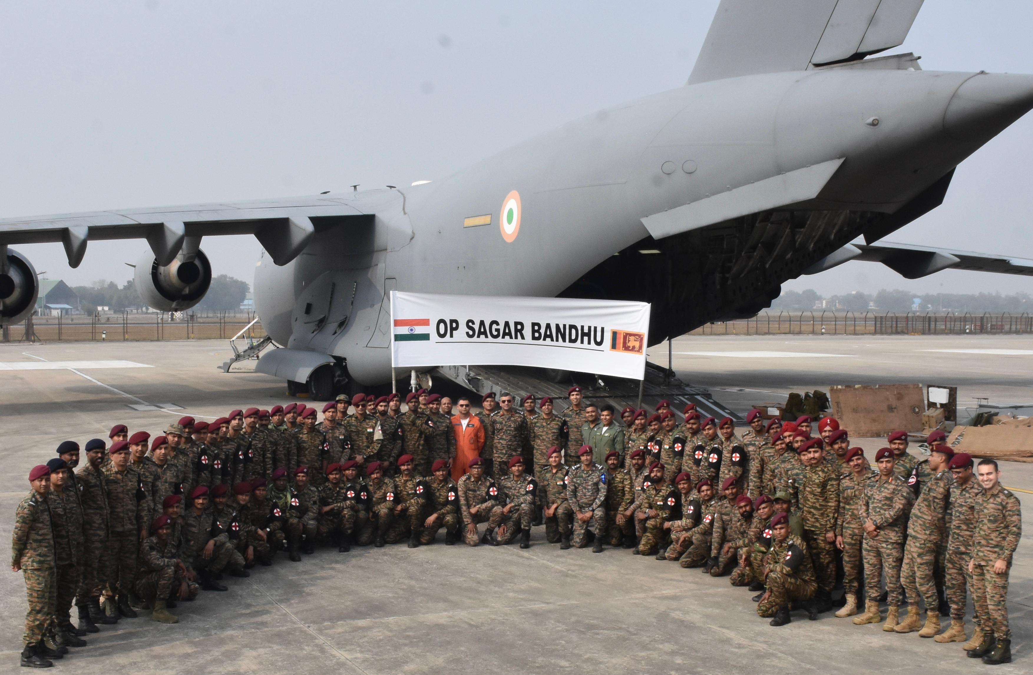'INDIAN ARMY CONTINGENT DEPLOYED UNDER OP SAGAR BANDHU TO ASSIST SRI LANKA'