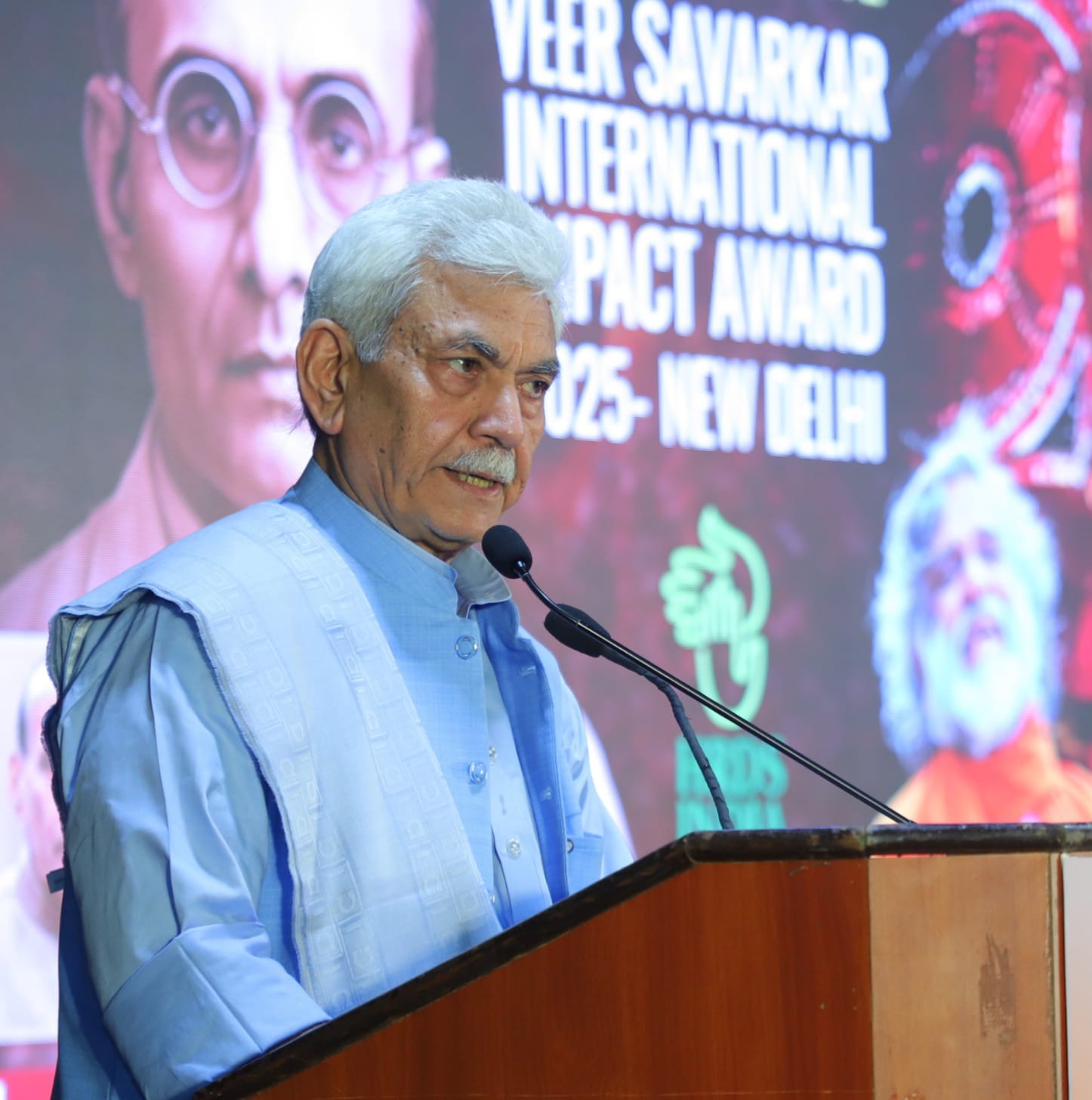 'Lieutenant Governor Attends HRDS India’s ‘Veer Savarkar International Impact Award’ in New Delhi'