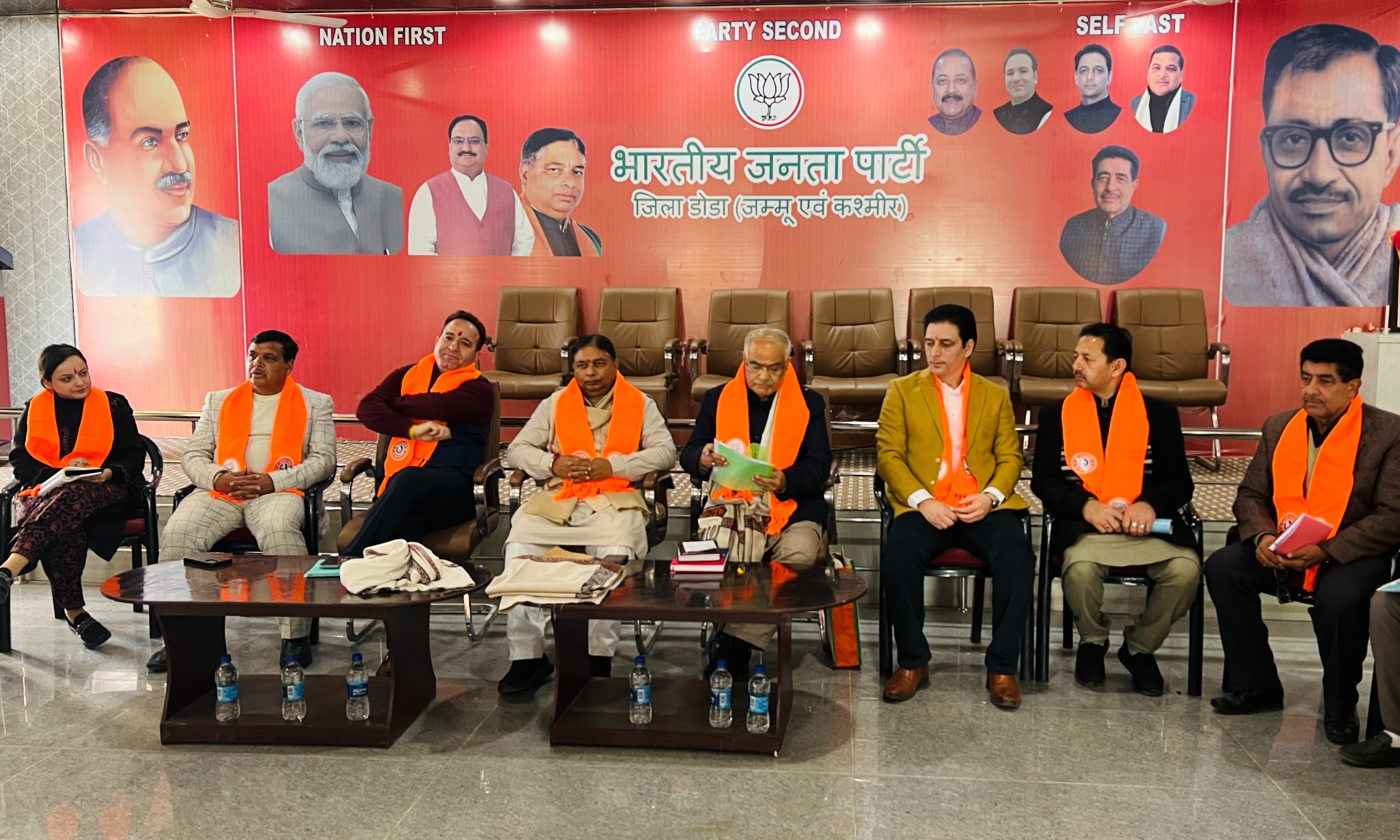 'BJP Committed to People-Centric Governance: Sat Sharma Senior BJP leaders address organizational meeting at Doda'