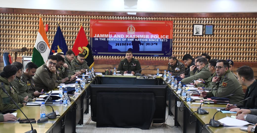 'IGP Kashmir Chairs Annual Crime Review Meeting of Kashmir Zone at PCR Kashmir'