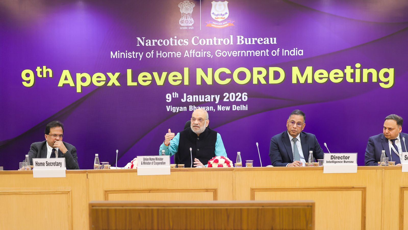 'Union Home Minister Amit Shah Chairs 9th Apex-Level NCORD Meeting in New Delhi Three-Year Nationwide Anti-Drug Campaign to Begin from March 31, 2026'