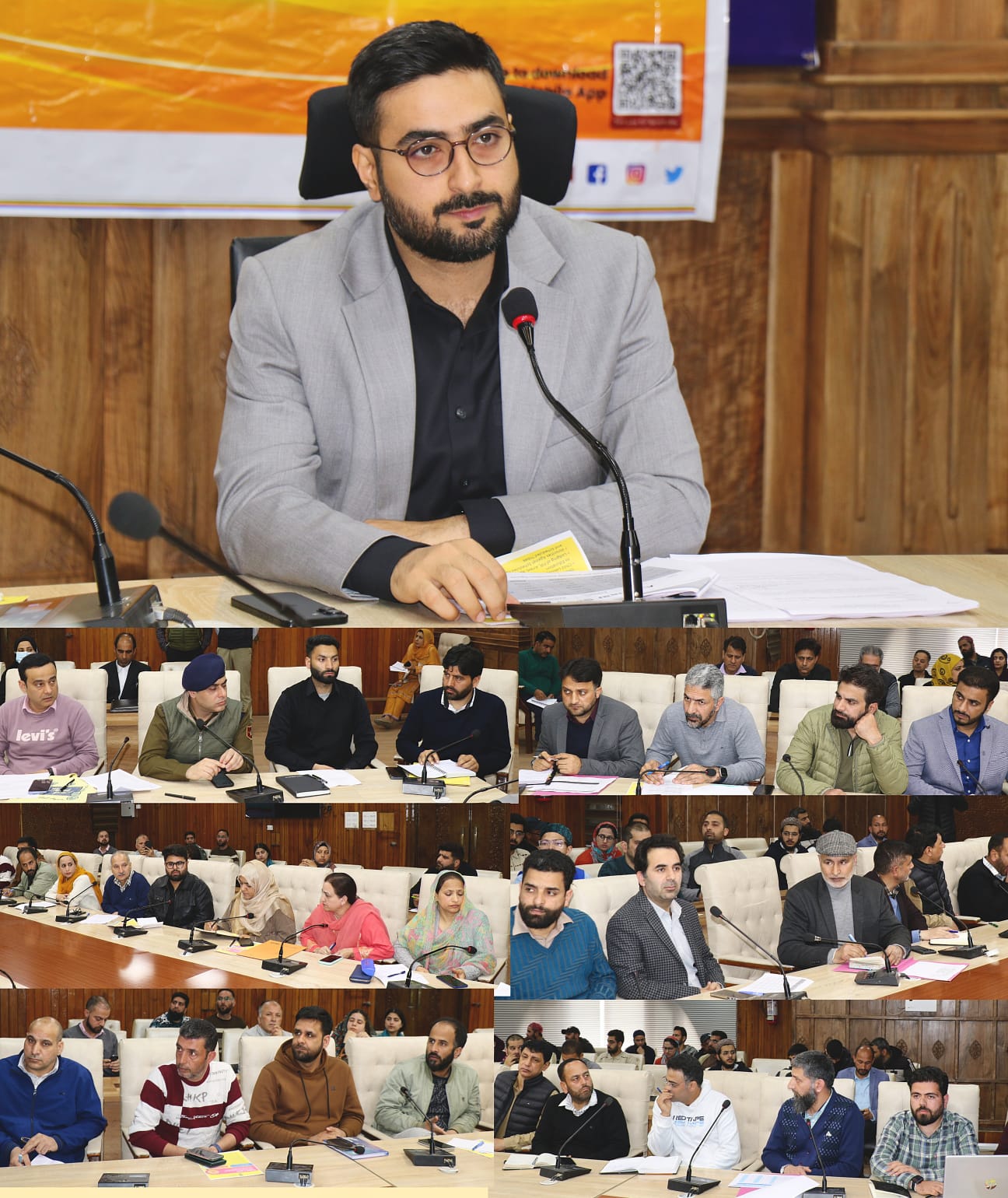 'DC Srinagar reviews  functioning of Aadhaar Centres, setting up of Centre of Excellence-CSC, progress of Mandatory Biometric Updates for Aadhaar'