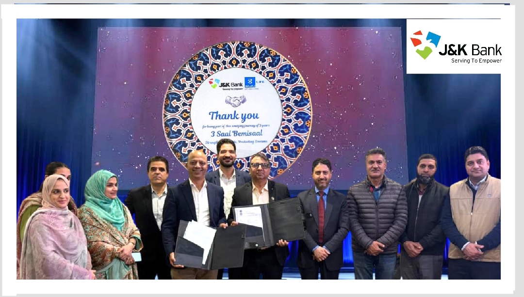 'J&K Bank renews corporate agency tie-up with Bajaj Life Insurance Company'