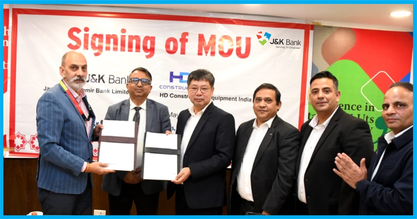 'J&K Bank partners with HD Construction Equipment India to ease equipment financing'