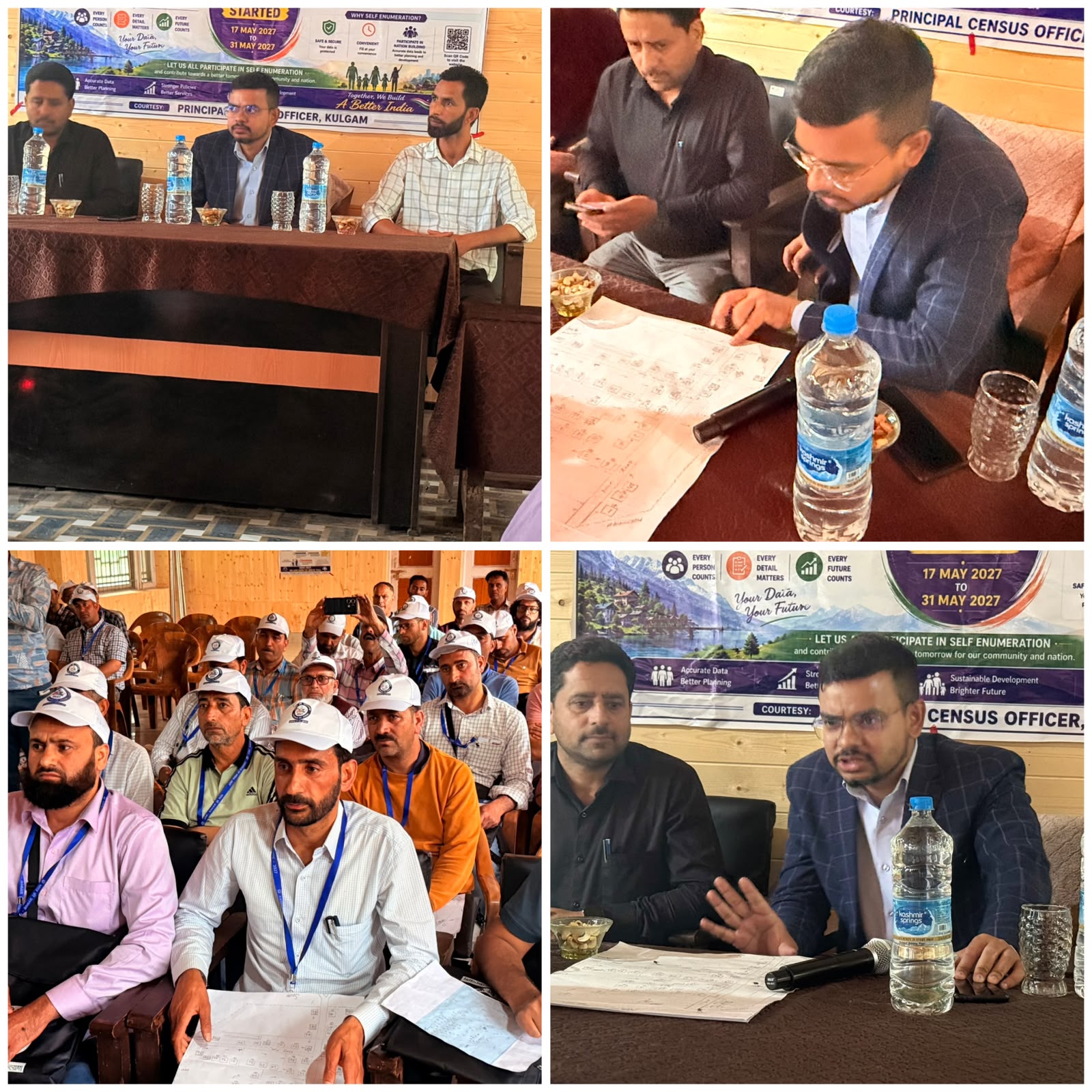 'PCO Kulgam Reviews Census Preparedness in D.H. Pora, Stresses Accuracy in House Listing Operations'