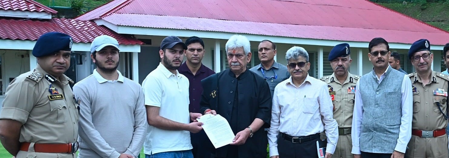 'Lieutenant Governor hands over appointment letter to son of Martyr HC Ashiq Hussain Qureshi'