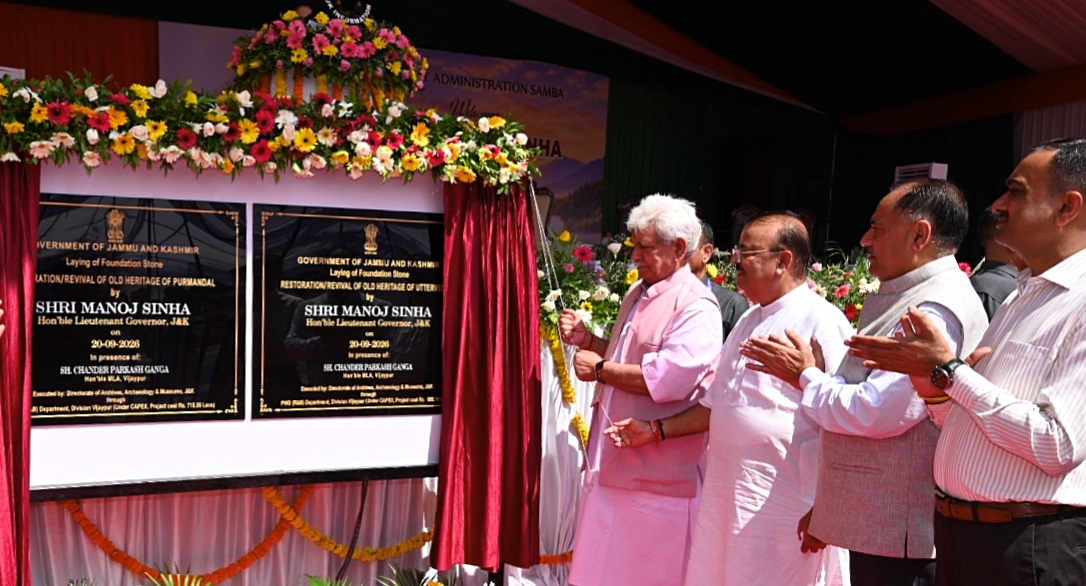 'LG Sinha Launches Rs. 14-Crore Heritage Restoration Projects at Purmandal and Uttervehini'