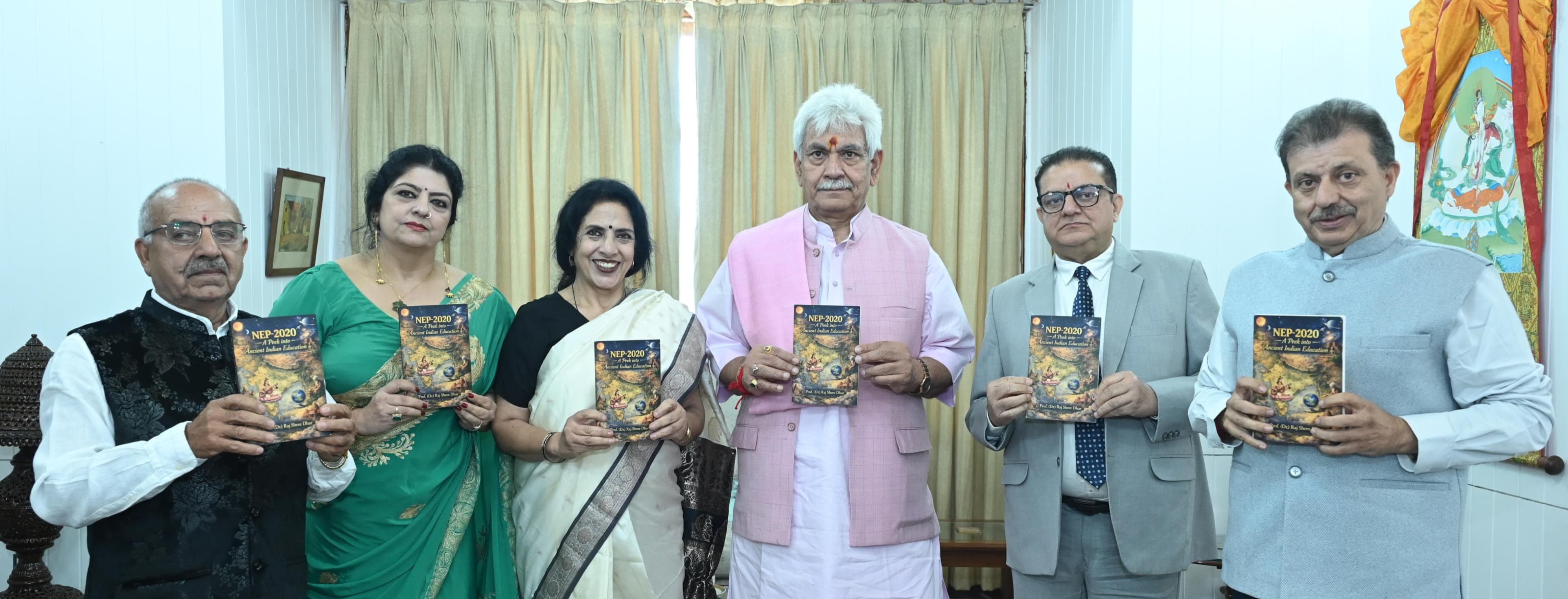'LG Manoj Sinha Releases Book on Ancient Indian Education and NEP-2020'
