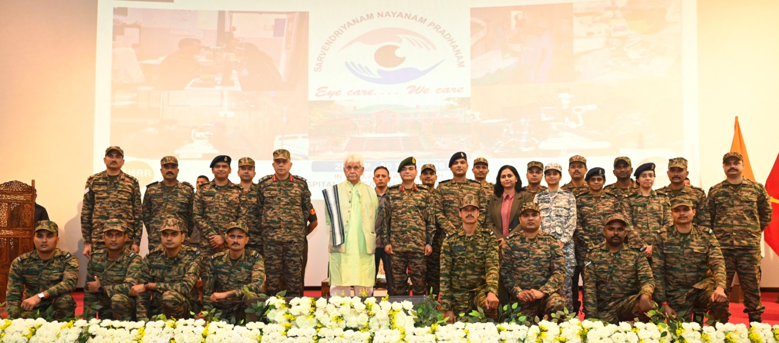 'LG Sinha Attends Closing Ceremony of Army’s Mega Eye Surgery Camp Under Operation Drishti ,  364 Patients Regain Vision Through Surgeries in Srinagar, Tangdhar '