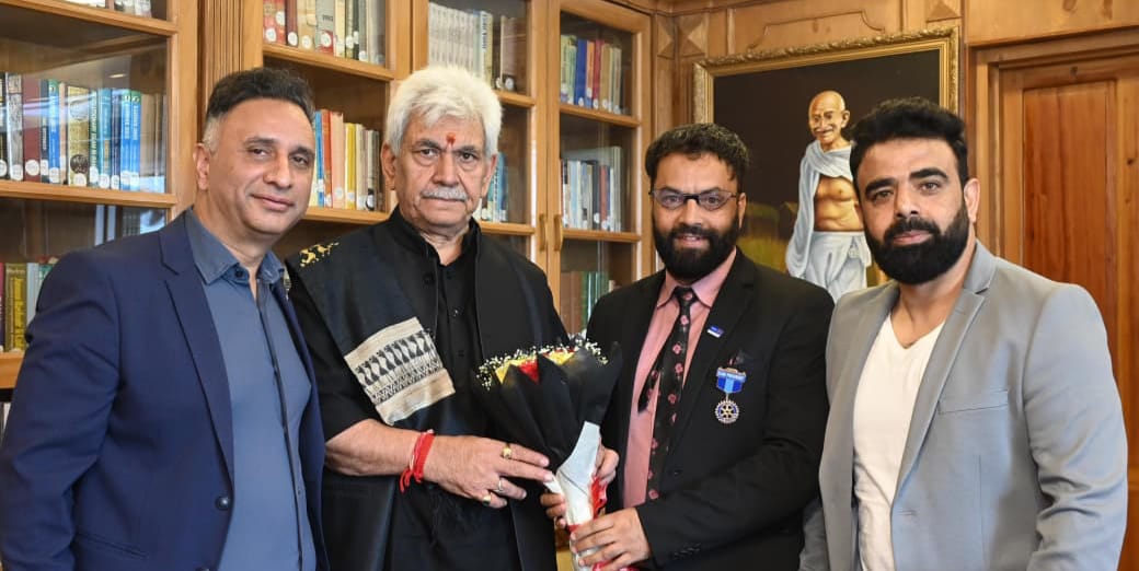 'Rotary Club of Kashmir President Calls on LG Sinha'