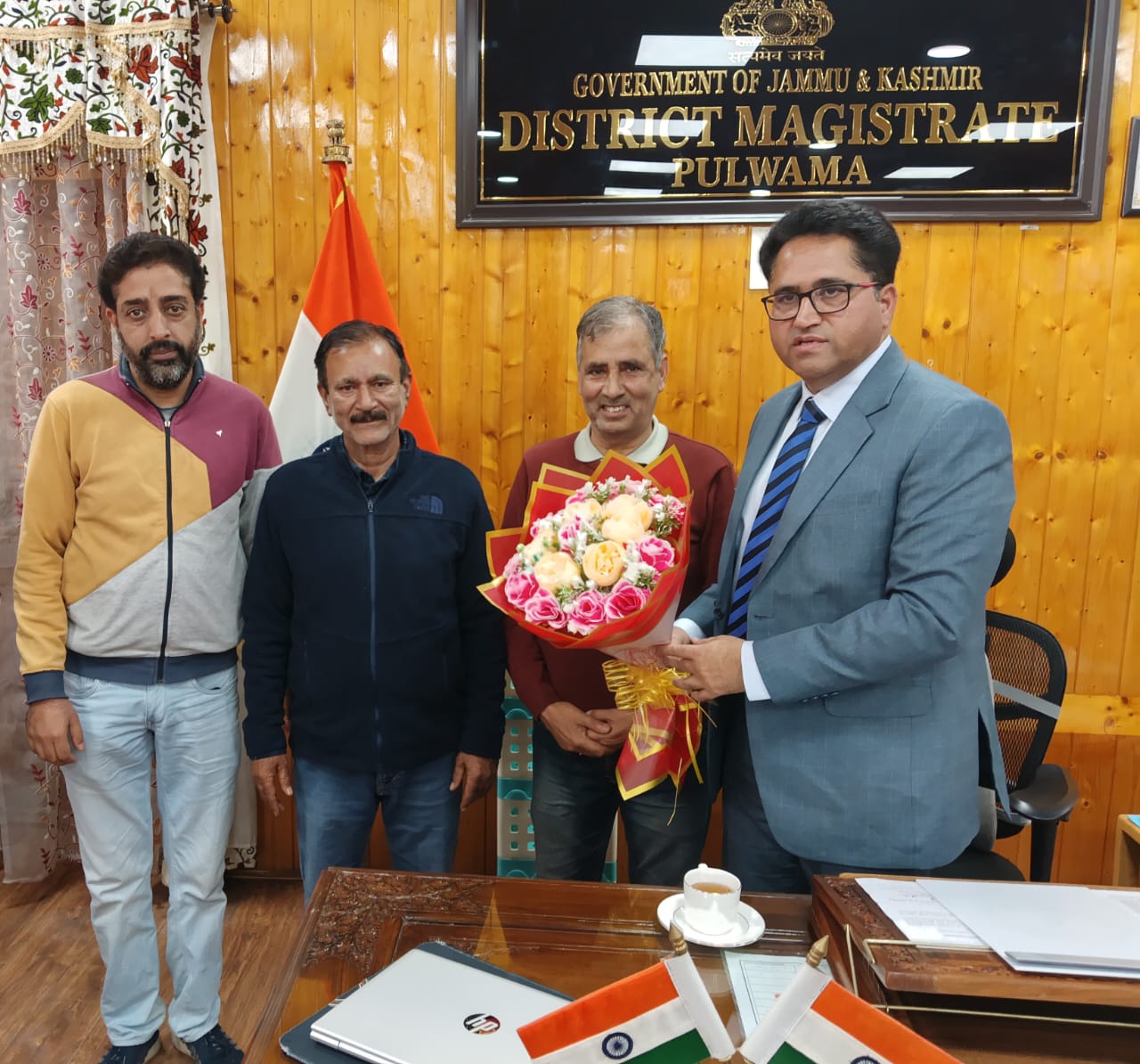 'DC Pulwama Assures Full Administrative Support for Early Construction of Mata Mahakali Asthapan in Tral'
