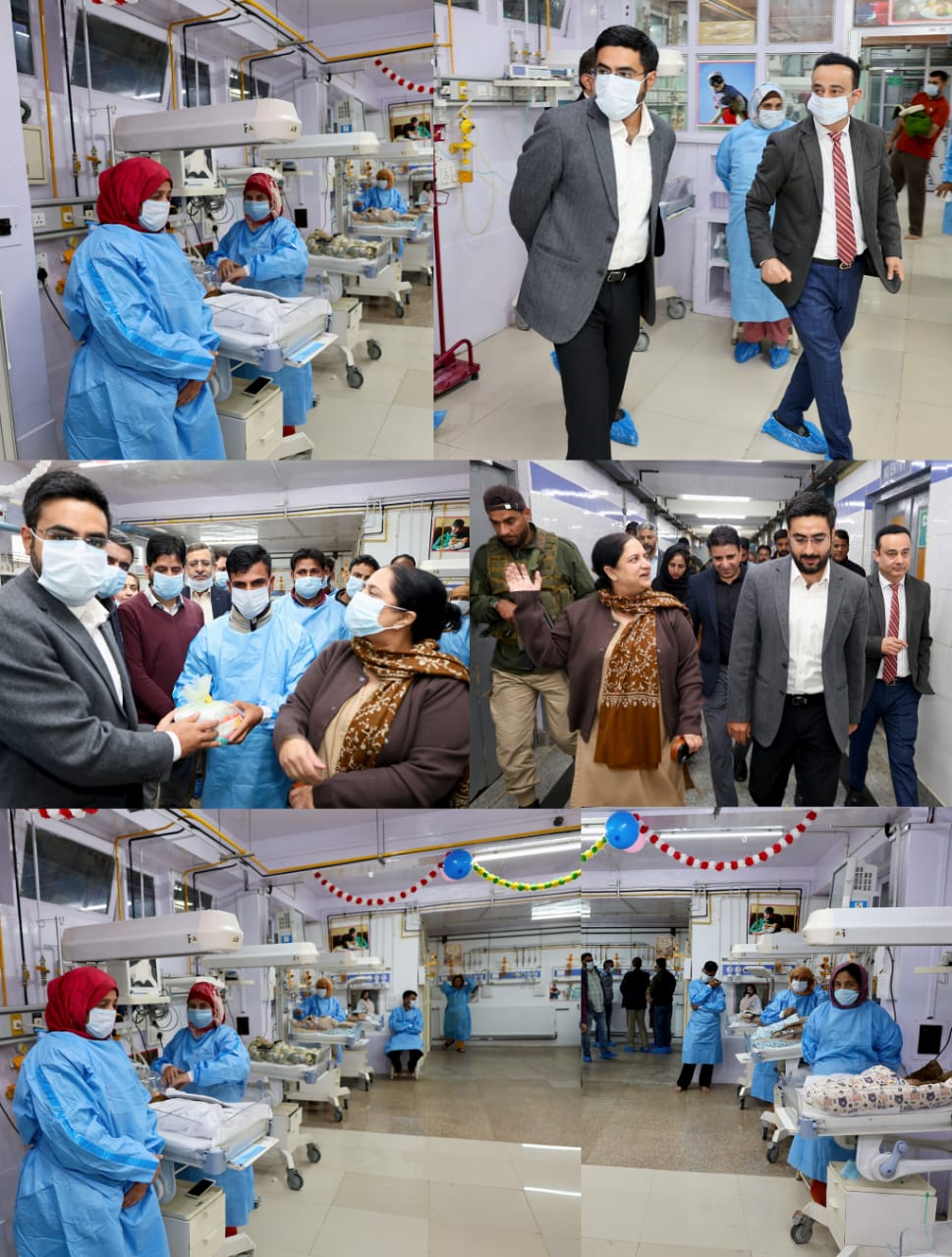 'DC Srinagar, Principal GMC inspect newly built 15-Bedded Additional NICU Block for new borns at Lal Ded Hospital ,  Facility established by District Admin to strengthen neonatal healthcare services, another 15-bedded NICU block to come up at JLNM Hospital soon: DC'