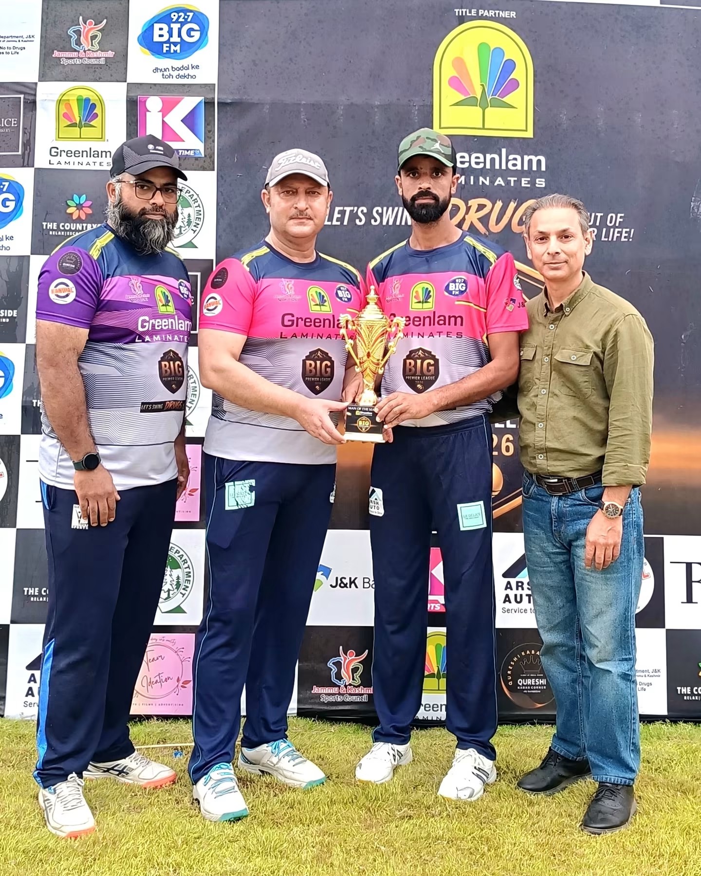 'JK Police Warriors Defeat JK Bank XI by Five Wickets in Exhibition Match of Greenlam Laminates BIG Premier League 2026'