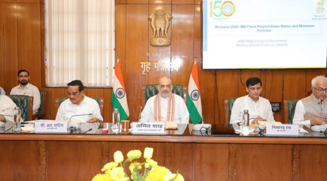 'Union Home Minister and Minister of Cooperation chairs a high-level meeting to review the preparedness of flood management in New Delhi today'