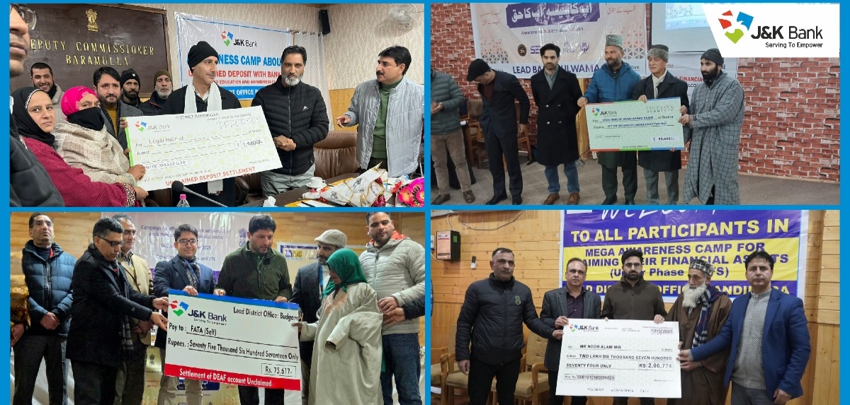 'J&K UTLBC holds Mega Facilitation Camps in 4 districts to help public reclaim unclaimed financial assets'