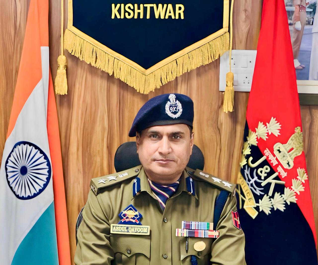 'SSP Kishtwar Abdul Qayoom greets people on the auspicious occasion of HOLI. He has extended HOLI greetings to the people of District Kishtwar, all ranks of J&K Police & Security Forces, Families of Martyrs & Police Personnel. He wished a very Happy and colorful HOLI to all.'